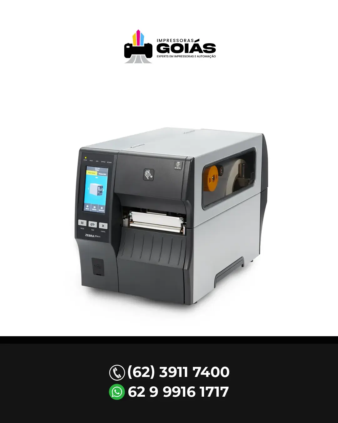 ASSISTÊNCIA IMPRESSORA INDUSTRIAL ZT411 RFID ZEBRA BRASIL