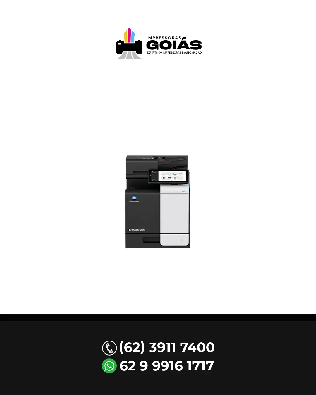 ASSISTÊNCIA IMPRESSORA MULTIFUNCIONAL C3350I KONICA MINOLTA BRASIL