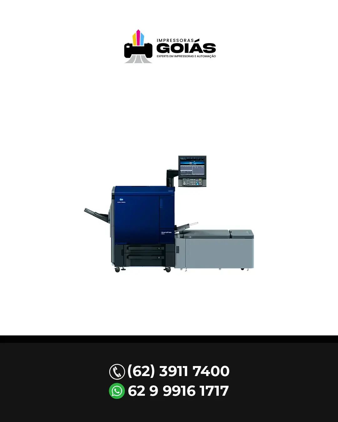 CORREÇÃO IMPRESSORA GRAFICA ACCURIOPRESS C83HC KONICA MINOLTA BRASIL