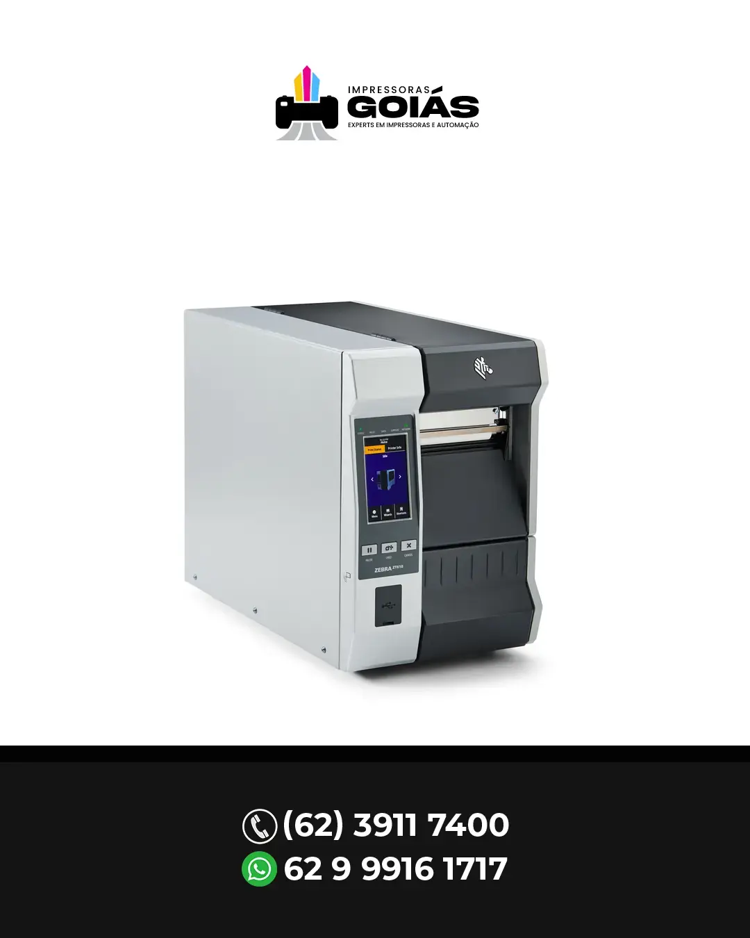 CORREÇÃO IMPRESSORA INDUSTRIAL ZT610 RFID ZEBRA BRASIL