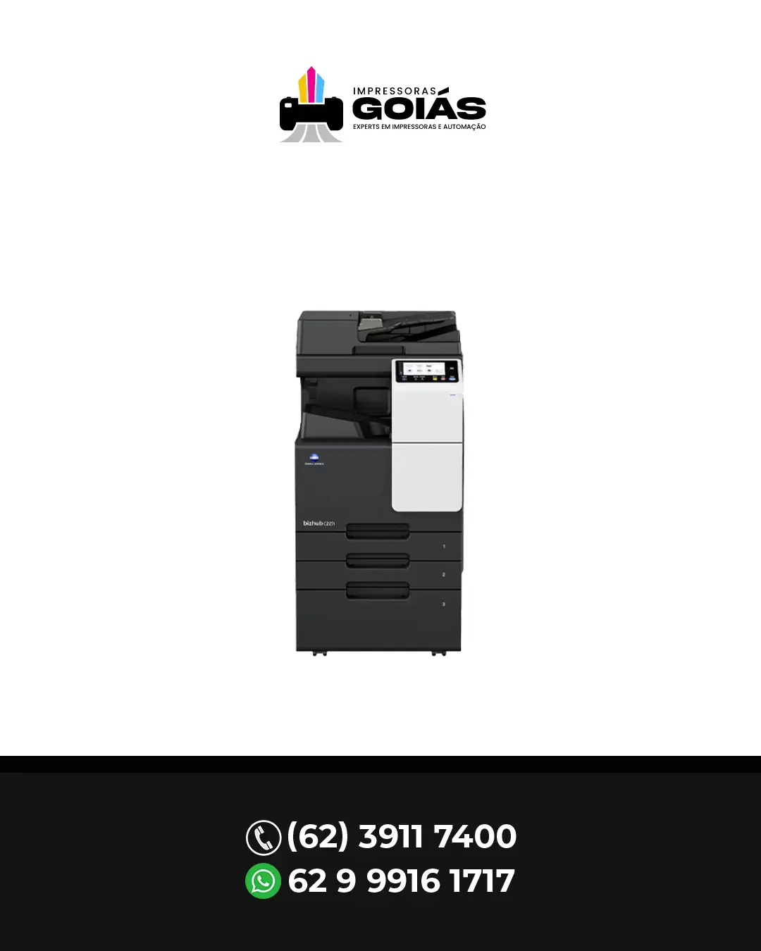 CORREÇÃO IMPRESSORA MULTIFUNCIONAL C227I KONICA MINOLTA BRASIL