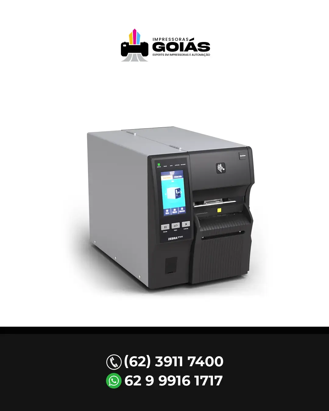 INTERVENÇÃO IMPRESSORA INDUSTRIAL ZT411 LINERLESS ZEBRA BRASIL