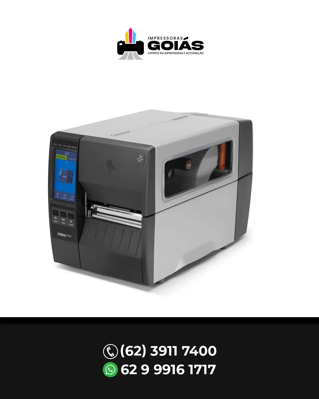 INTERVENÇÃO TÉCNICA EM IMPRESSORA INDUSTRIAL ZT231 RFID ZEBRA BRASIL