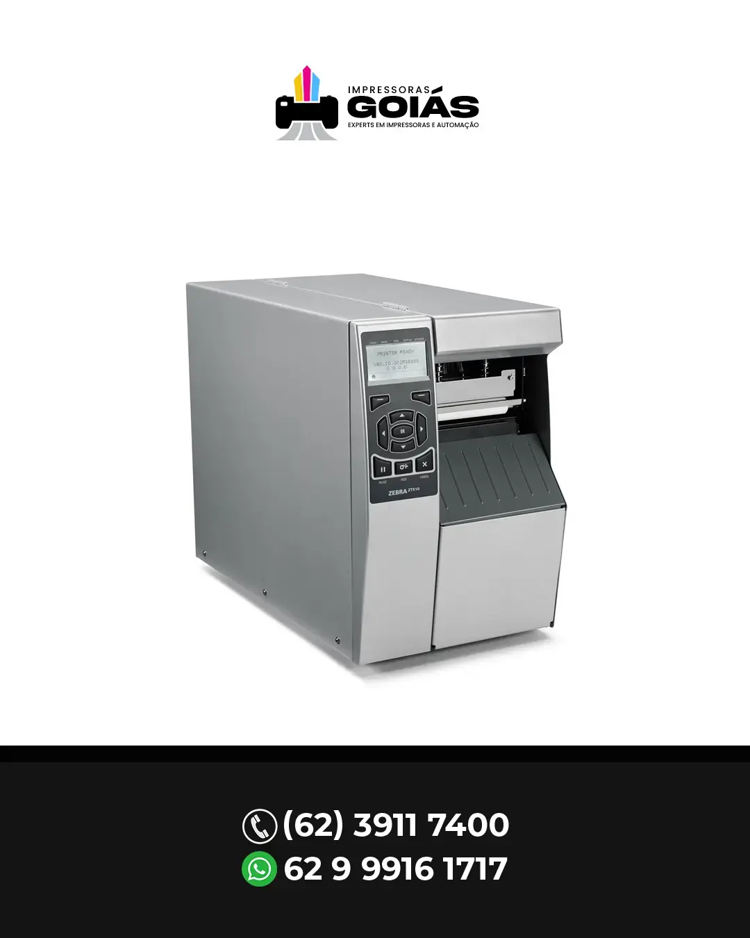 MANUTENÇÃO DE IMPRESSORA INDUSTRIAL ZT510 ZEBRA BRASIL
