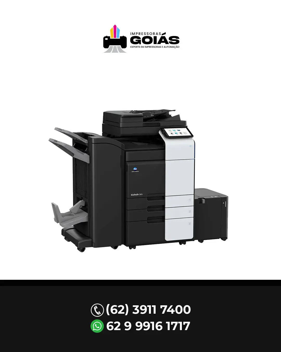 MANUTENÇÃO IMPRESSORA MULTIFUNCIONAL BIZHUB C301I KONICA MINOLTA BRASIL